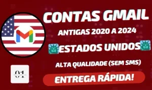 CONTAS GMAIL 2020 A 2024  🗽 IP USA🗽 + SEM SMS