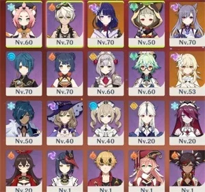 Conta AR 45 - Keging / Shogun Raiden / 17 personagens 4★ - 6