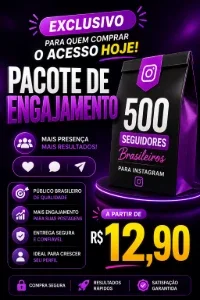 500 Seguidores Brasileiros ACESSO EXCLUSIVO