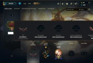 Unranked com 50 Champs e 28 Skins