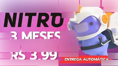 Discord Nitro Gaming 3 Mêses + 6 Impulsos + Brinde