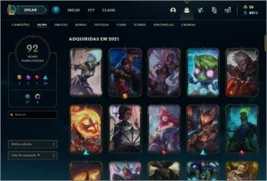 conta lvl 334 Gold 3 com 92 skins