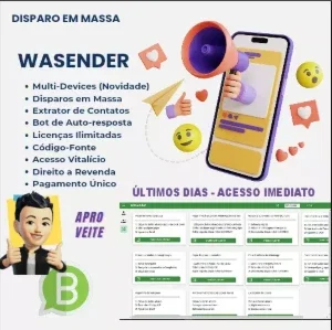 Wasender + Gerador de licença vitalício 3.5 - 2024