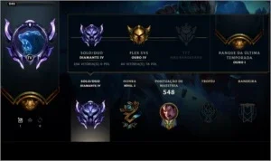 CONTA DIAMANTE 4 LOL / 138 SKINS