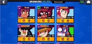 CONTA BRAWL STARS - QUASE FULL