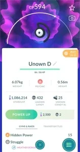 UNOWN Letra D - Vários Disponíveis - (Leia a Descrição)
