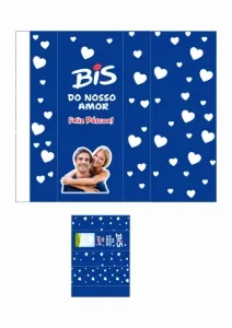 Arquivo Digital Caixa Bis Romântica Páscoa - Editável Canva