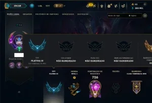 Unranked com TODOS os Champs e 255 Skins ( ADC / SUP / JG )