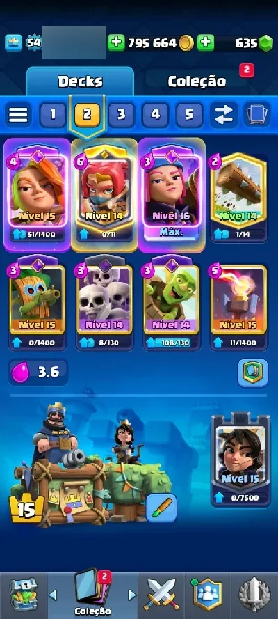 conta clashroyale (antiga) 11300 trofeus