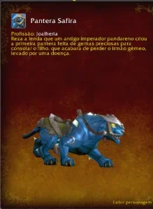 Montaria Pantera Safira  - wow