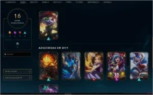 Conta gold 2 no lol com 16 skins e 54 campeões