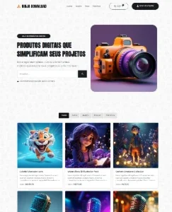 Loja Digital Woocommerce - Wordpress  Produtos Digitais