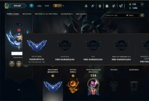 Diamante 3 com 70 Champs e 16 Skins