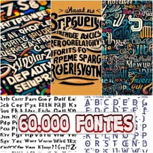 60 Mil Fontes para Design Gráfico 2GB Super Pacotão