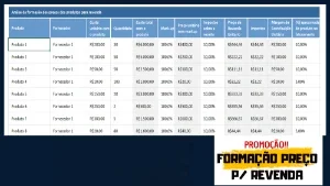 Planilha Formação de Preço para Revenda