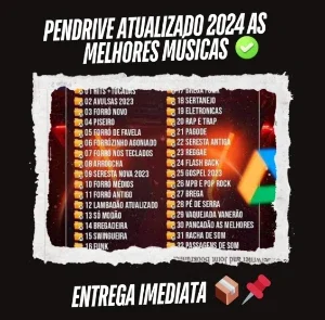 Pendrive atualizado 2024 as melhores músicas