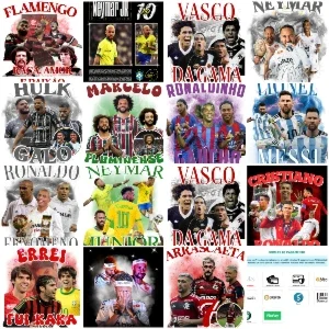 +D 70 artes em PNG de personalidades do Futebol e artistas