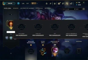 Unranked com 35 Champs e 15 Skins