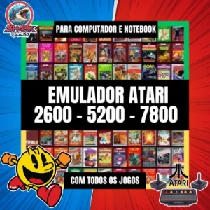 Pack Emulador Atari para PC + Coleção Completa de Jogos!