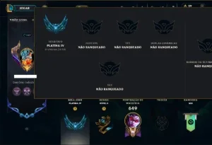 Platina 4 com TODOS os Champs e 254 Skins ( MAIN ADC )