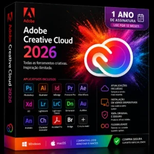 Adobe Creative Cloud 2026 30 Dias Garantia - 1 Ano Original