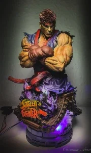 WICKED RYU BUST stl 3d print street fighter