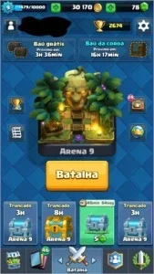 Conta Clash Royale nv 9 - Arena 9 - 3 lendárias