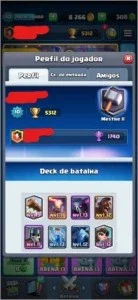 Conta Clash Royale, lvl 10, 5300 pts, 2 cartas lvl max