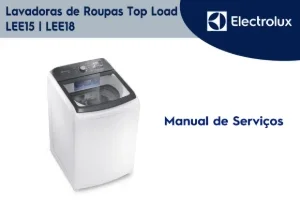 Electrolux Manual Técnico Máquina de Lavar LEE15 Efficient