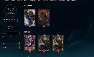 Conta antiga 2014 LoL lvl 277 com 180 skins 800k+ Lee Sin