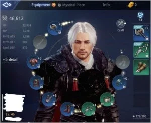 CONTA MIR4 LV 46 COM 46K DE POWER(47 COM GUILD)