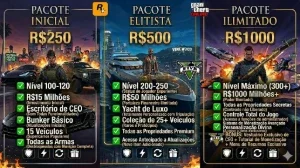 Conta ou UP de GTA V Legacy ou Enhanced - PREMIUM VIP