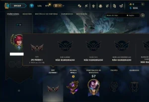 Unranked com 35 Champs e 3 Skins