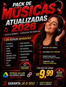 Pack de Músicas Atualizadas 2026 com +5.000 Músicas