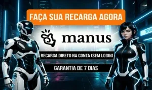 Recarga de 3000 Créditos Manus Ai | Envio Na Sua Conta