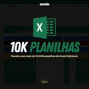 Pack Planilhas Excel +10000 Prontas e Editáveis