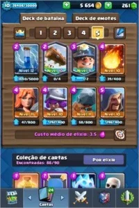 Coc cv11 e CR arena 12 com 250 gemas