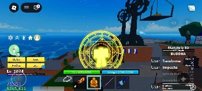 Conta De Blox Fruits com buddha perm e Skins de robux