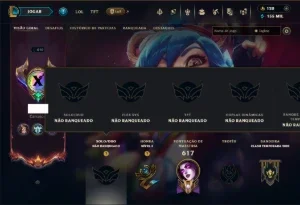 Unranked com TODOS os Champs e 187 Skins ( MID / JG / ADC )