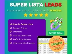 Super Lista Premium: Mais de 10GB de Leads de Diversos Nicho