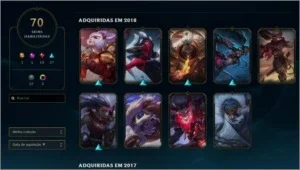 Conta de lol e valorant com mais de 1000 reais gastos