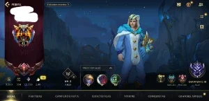 Conta wild rift com 54 skins, quase todos os campeões