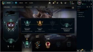 Conta Platina 1, 99pdl, lv 89, 59 champs e 14 skins