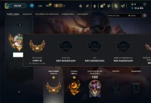 Ouro 3 com 40 Champs e 12 Skins