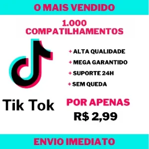 1.000 Compartilhamentos no TikTok
