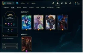 CONTA COM 325 SKINS E QUASE TODOS CHAMPS