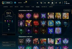Conta League of Legends/ Platina com muitas skins!