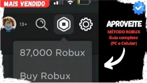 Robux Fácil (PC e Celular) - Entrega automática 