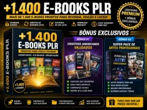 📚 +1.400 E-Books Plr + Bônus Exclusivos 🚀