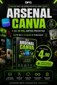 Arsenal Canva PACK 10K+ ARTES PRONTAS - Entrega automática!